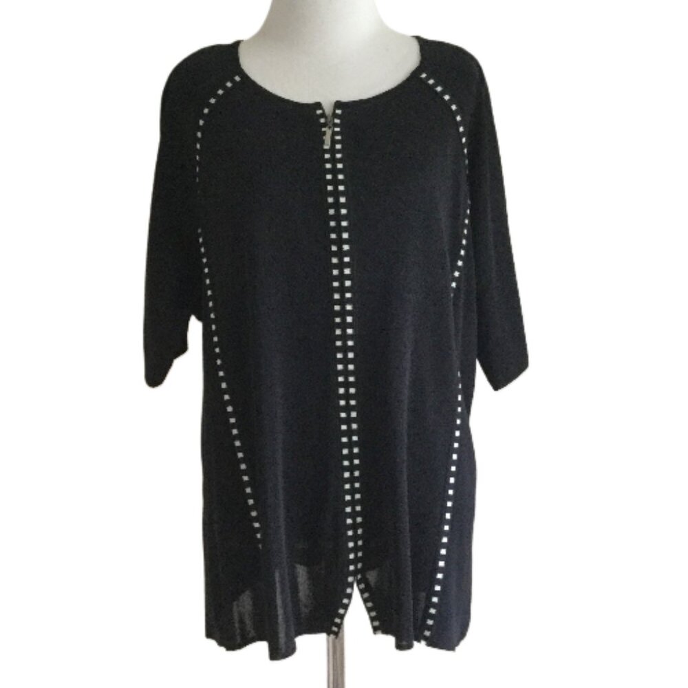 Misook Zip-Up Top xl